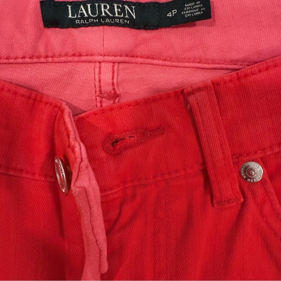 Lauren Ralph Lauren Women’s Red Premier Skinny Cropped Jeans size 4 Petite - Picture 4 of 10
